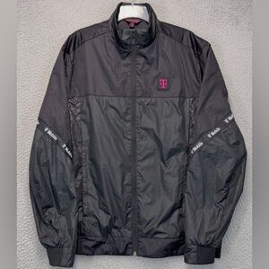 (A9) T-Mobile Employee Women's Black Pink Windbreaker Light Jacket Small‎